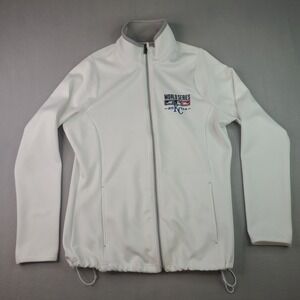 Women's Antigua KC‎ Royals 2014 World Series White Full Zip Jacket